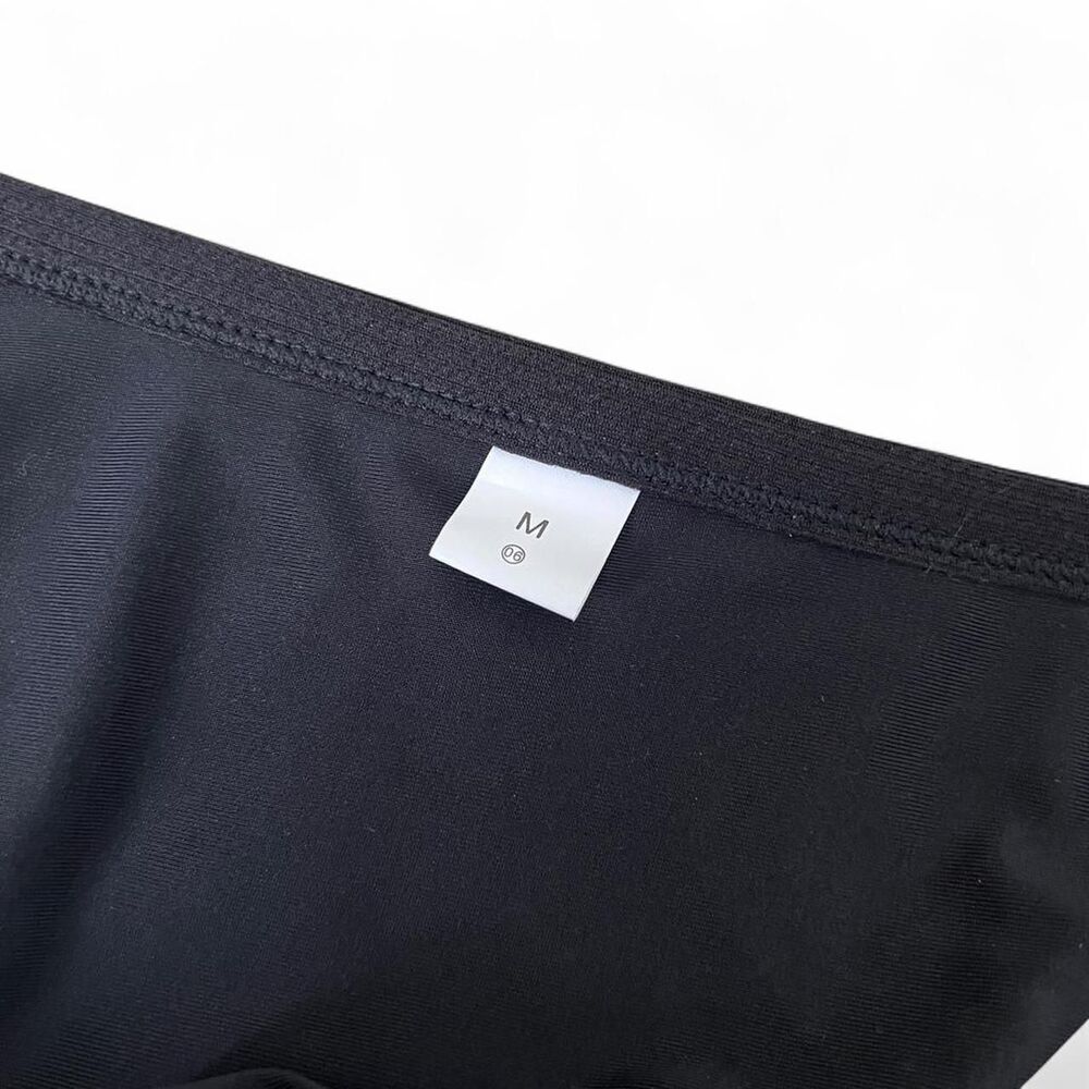 Black Adjustable Bikini Bottoms Strappy Side Women’s Medium - Picture 3 of 4